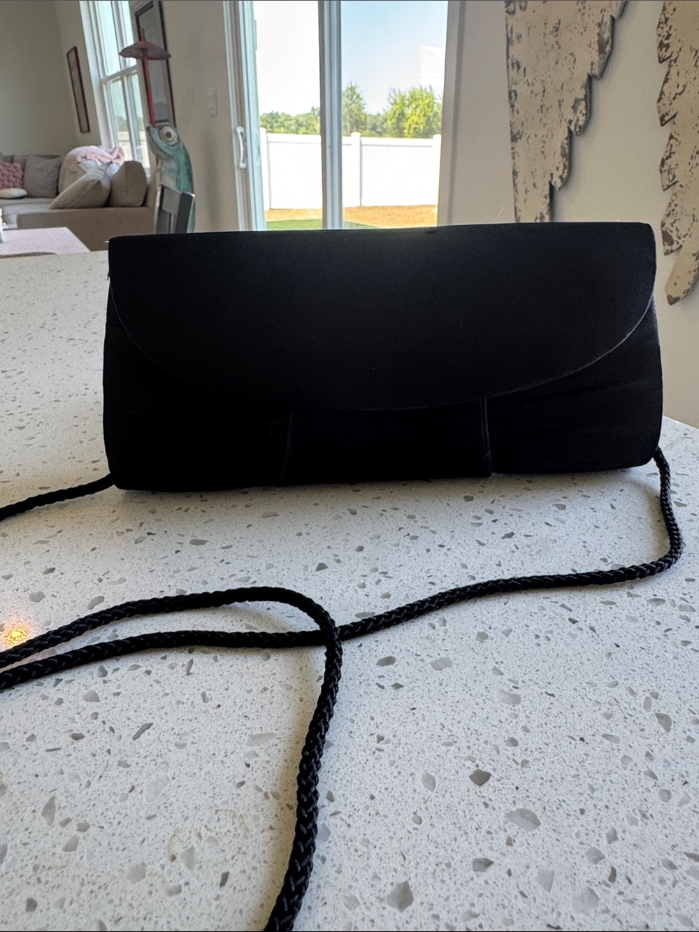 Target Black Envelope Clutch with Braided Strap